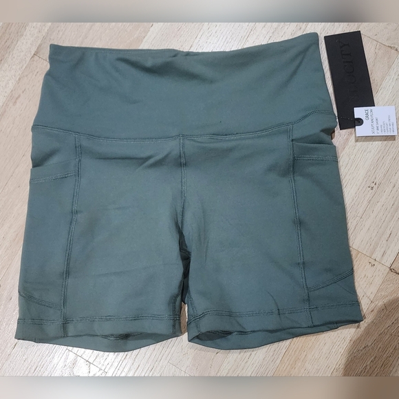 Velocity Pants - Velocity Women's High Waist Green Shorts